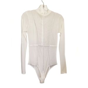 Sheer Bodysuit Hand Embellished with Swarovski crystals
